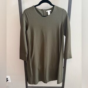 H&M Olive Long Sleeve Dress